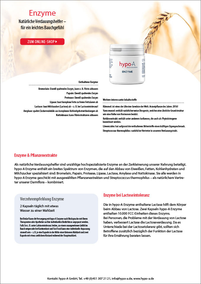 Enzyme, natürliche Verdauungshelfer